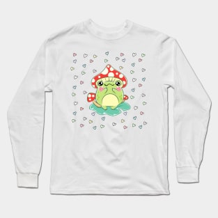 Adorable Mushroom Frog Long Sleeve T-Shirt